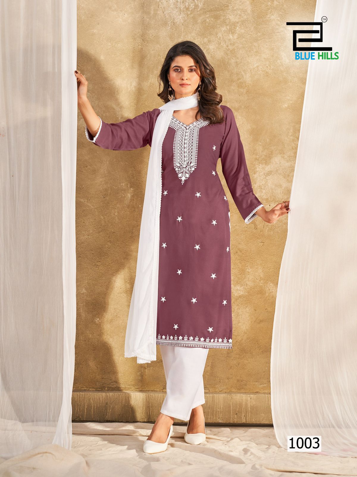 Ziva By Blue Hills Rayon Embroidered Kurti With Bottom Dupatta Wholesale Price In Surat
